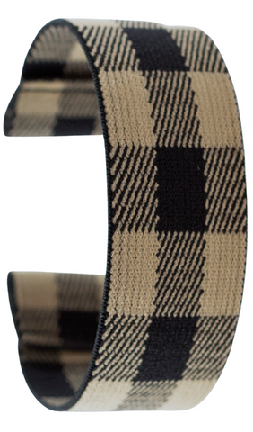 Buffalo Plaid Bangle Bracelet Brown