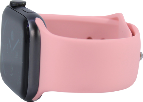 Light Pink Silicone Band For Apple Watch and Bracelet Bundle