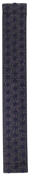 Extra Wide Navy Silver Glitter Textured Dots Elastic Watch Band