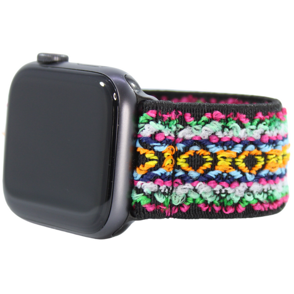 Red Serape Tribal Elastic Watch Band