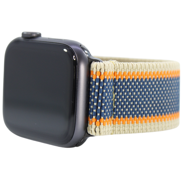 Blue Canvas Elastic Watch Band