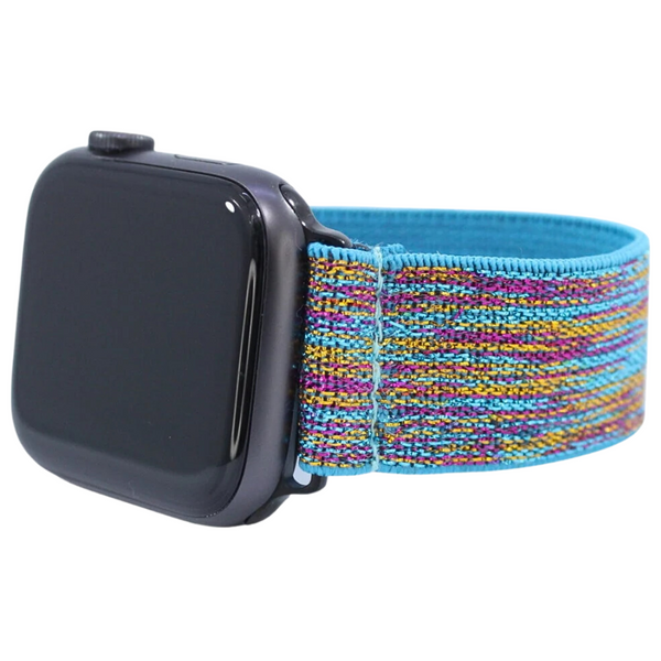 Blue Confetti Glitter Elastic Watch Band