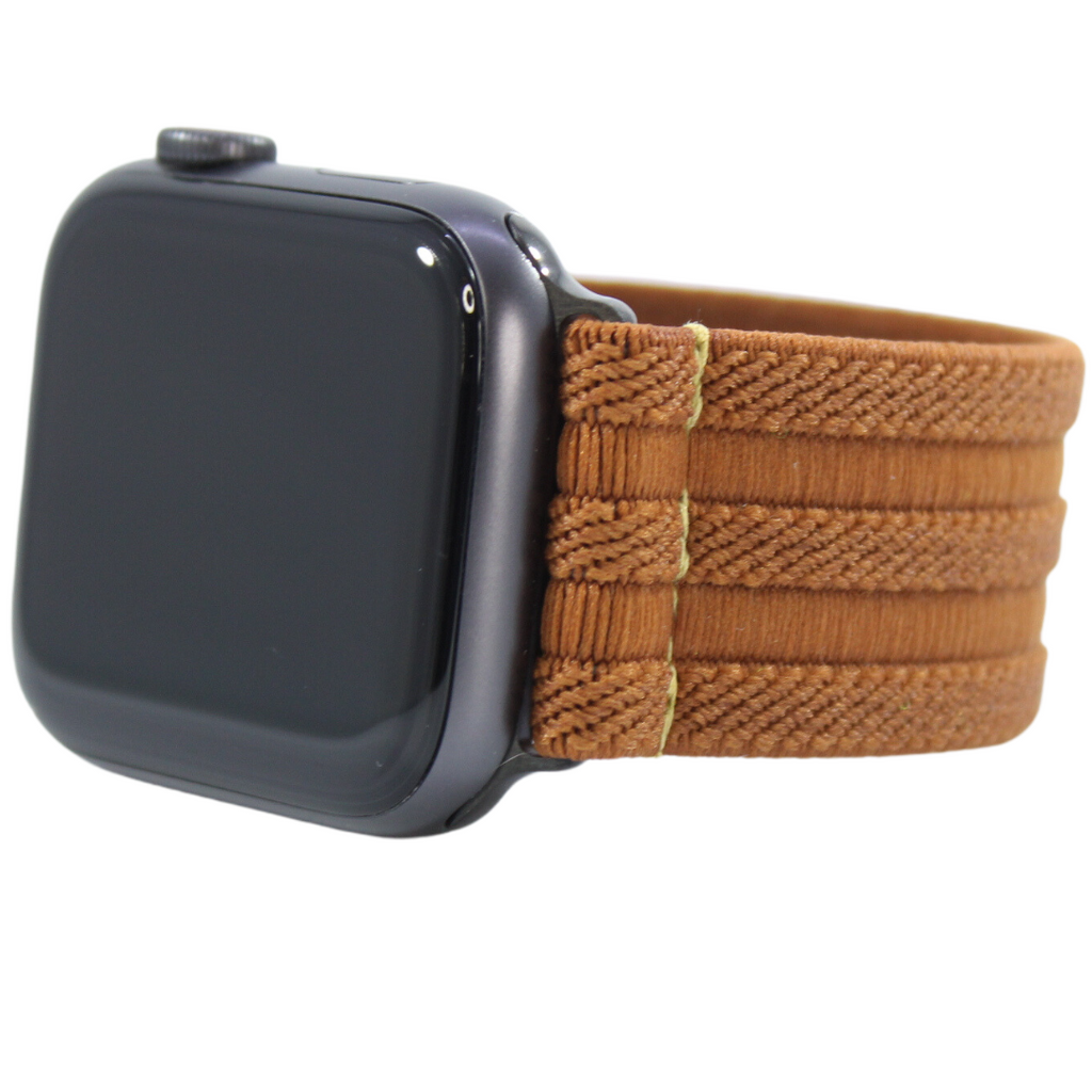 Textured Rust Elastic Watch Band – Palmetto Bands