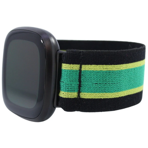 Black Green Yellow Stripe Elastic Watch Band