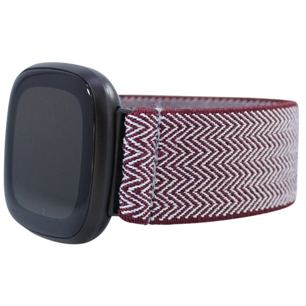 Red Plaid Zigzag Elastic Watch Band