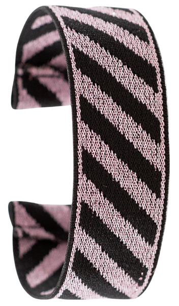 Rose Glitter Striped Elastic Watch Band