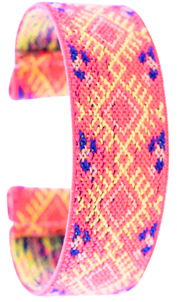 Pink Orange Tribal Elastic Watch Band
