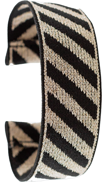 Gold Glitter Striped Elastic Watch Band