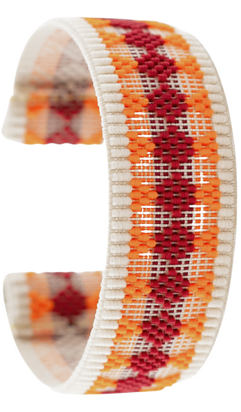 Brown Red Tribal Elastic Watch Band