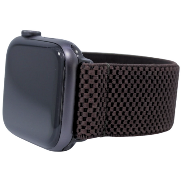 Mocha Textured Elastic Watch Band