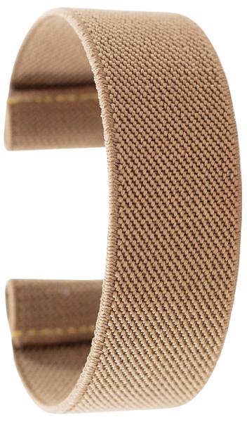 Solid Beige Khaki Elastic Watch Band
