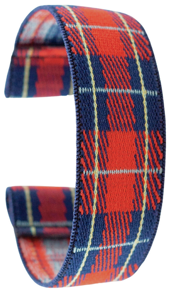 Red Blue Buffalo Plaid Elastic Watch Band