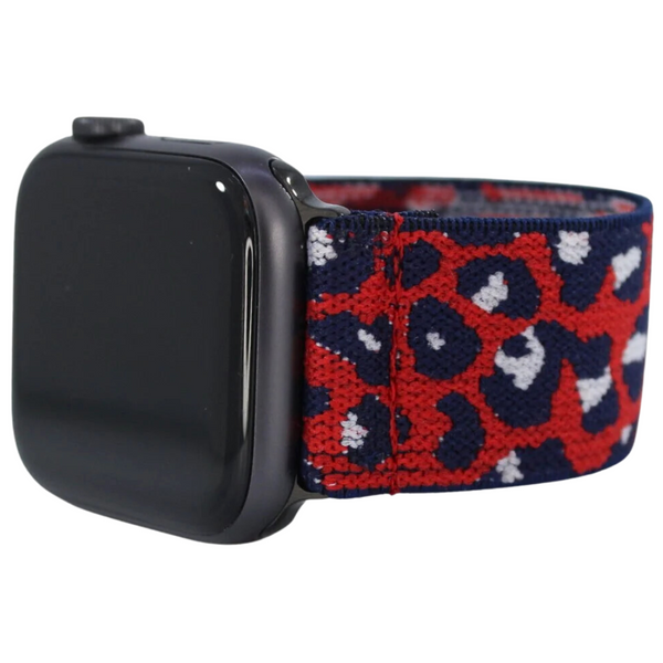 Red Leopard Elastic Watch Band
