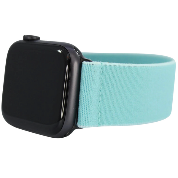 Solid Light Teal Elastic Watch Band