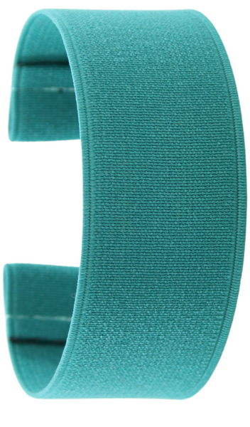 Extra Wide Teal Blue Elastic Watch Band