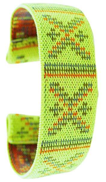 Neon Yellow Tribal Elastic Watch Band