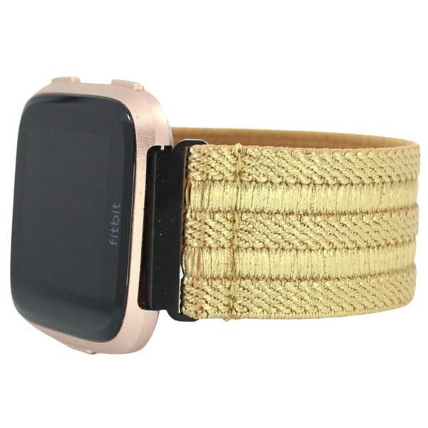 Metallic Gold Texture Elastic Watch Band