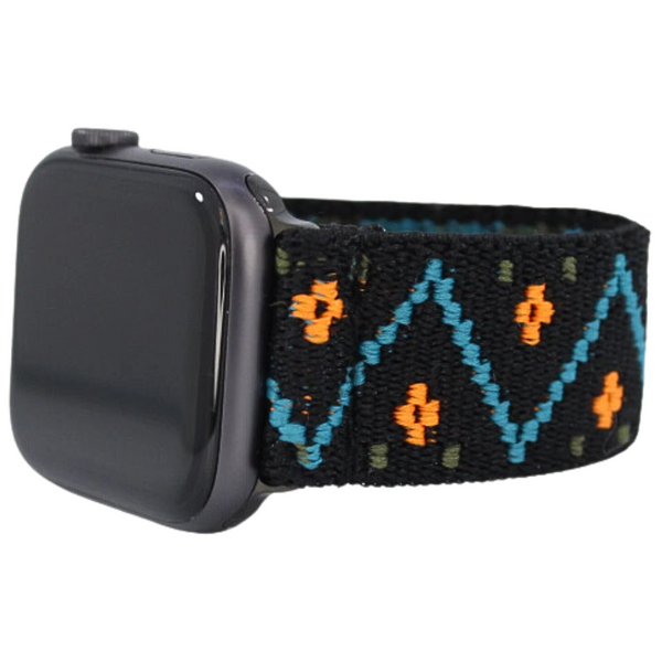 Black Blue Chevron Elastic Watch Band