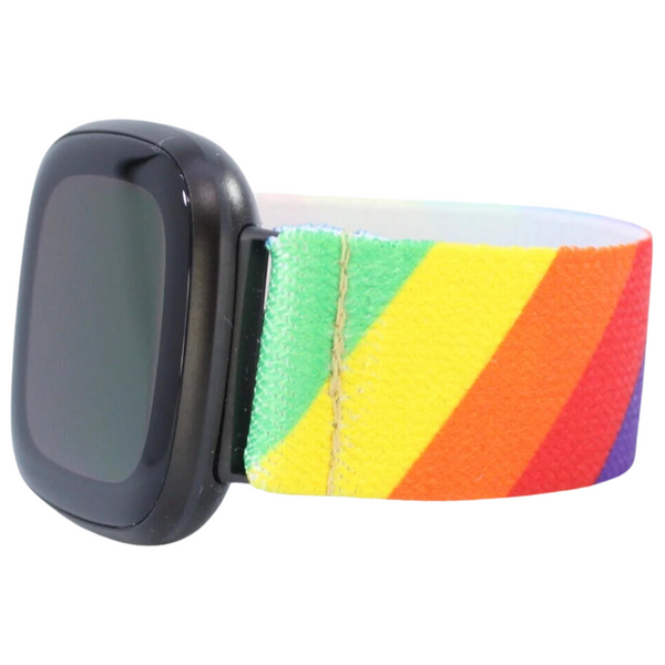 Rainbow Striped Elastic Watch Band