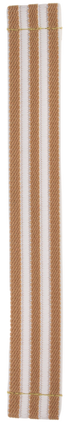 Beige White Stripe Textured Elastic Watch Band