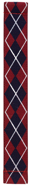 Red Blue Argyle Elastic Watch Band
