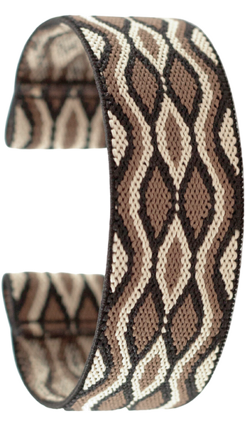 Brown Argyle Elastic Watch Band