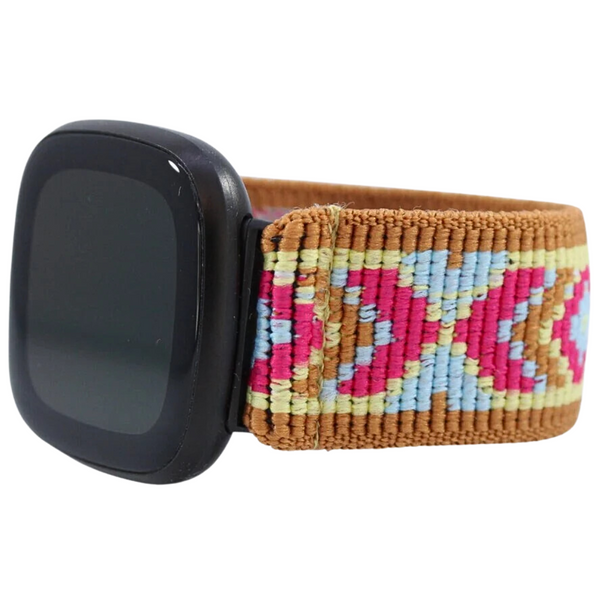 Pink Camel Aztec Elastic Watch Band