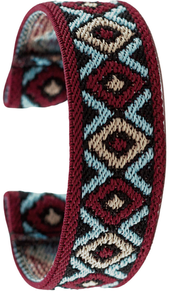 Maroon Chevron Elastic Watch Band