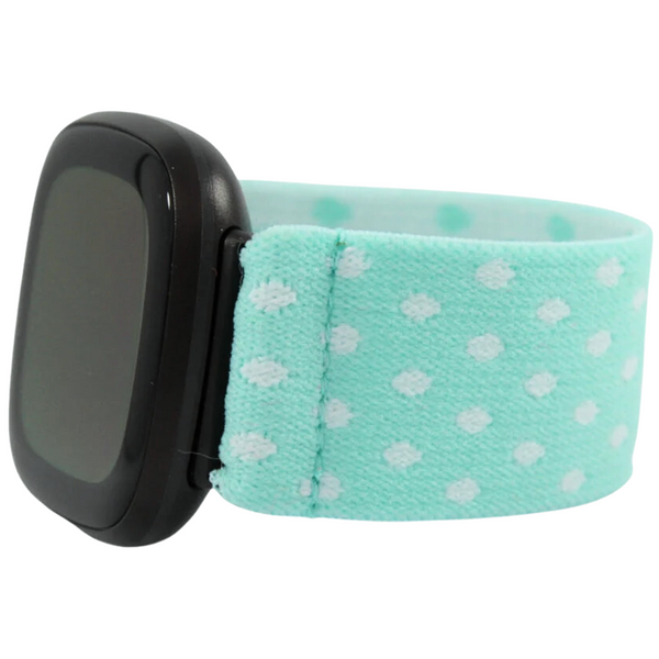 Teal Polka Dots Elastic Watch Band