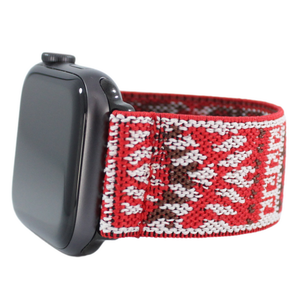 Red Earth Aztec Elastic Watch Band