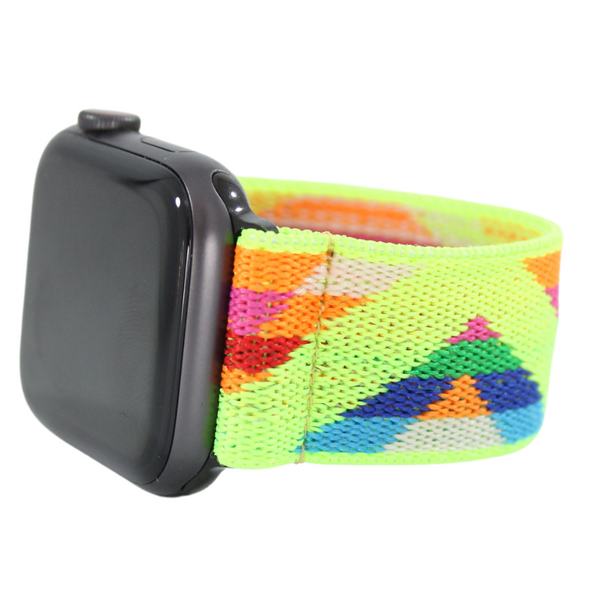 Neon Aztec Chevron Tribal Elastic Watch Band