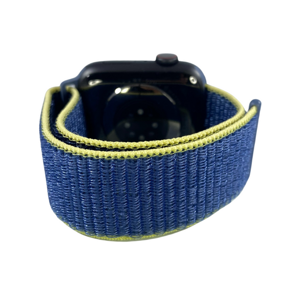 Navy Yellow Nylon Loop Band for Apple Watch
