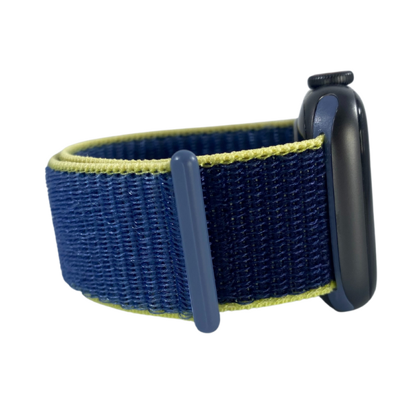 Navy Yellow Nylon Loop Band for Apple Watch