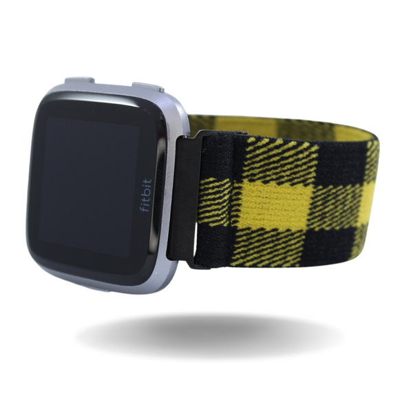 Yellow Buffalo Plaid Elastic Watch Band