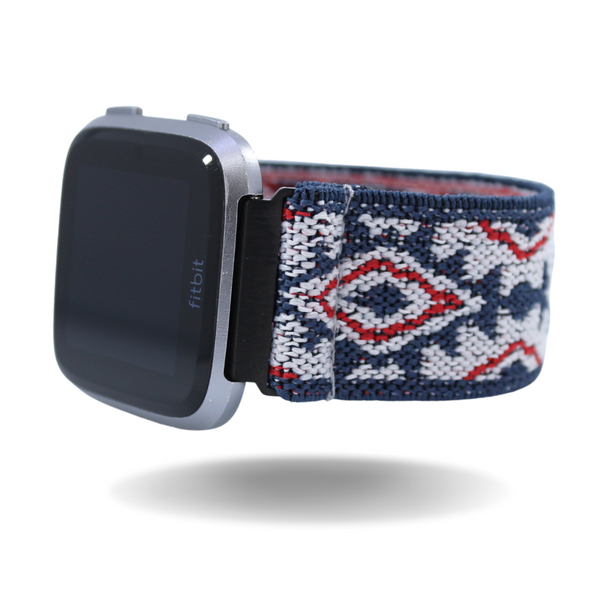 Blue Red Aztec Elastic Watch Band
