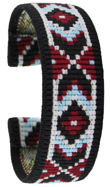 Black Raspberry Tribal Elastic Watch Band