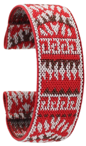 Red Earth Aztec Elastic Watch Band