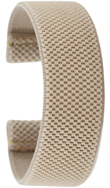 Textured Tan Brown Elastic Watch Band