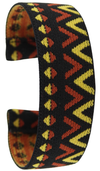 Black Orange Tribal Elastic Watch Band