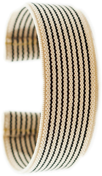 Tan Black Striped Elastic Watch Band