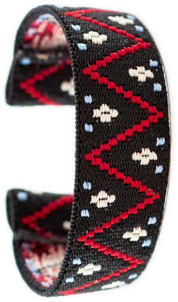 Black Red Chevron Elastic Watch Band