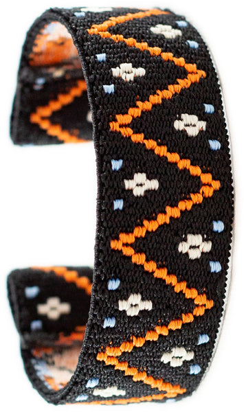 Black Orange Chevron Elastic Watch Band