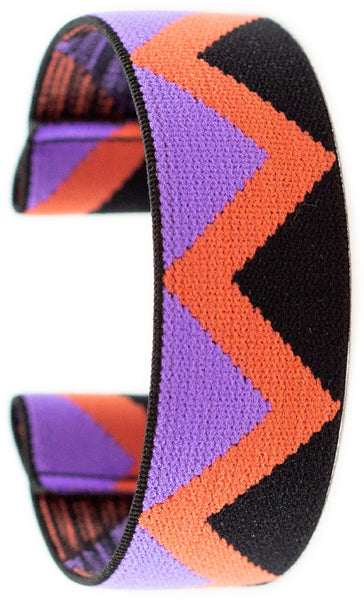 Purple Orange Chevron Elastic Watch Band