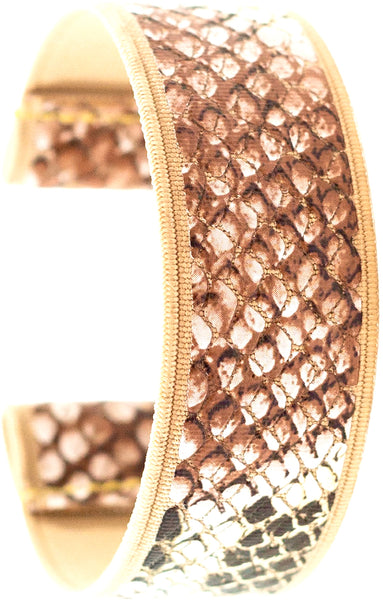 Brown Snake Skin Elastic Watch Band