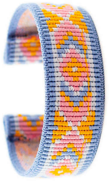 Blue Tan Aztec Elastic Watch Band