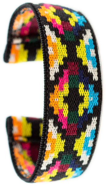 Forest Green Colorful Aztec Elastic Watch Band