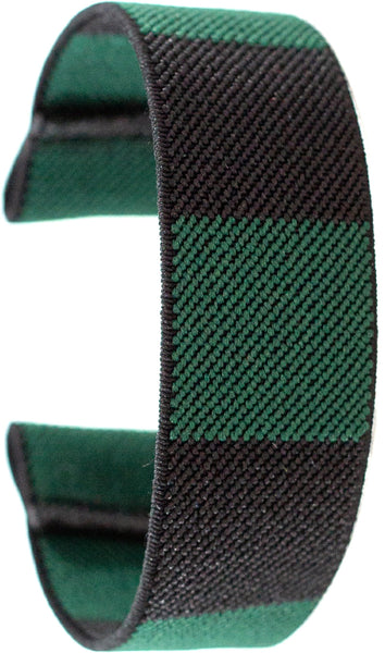 Green Checkers Elastic Watch Band