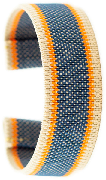 Blue Canvas Elastic Watch Band