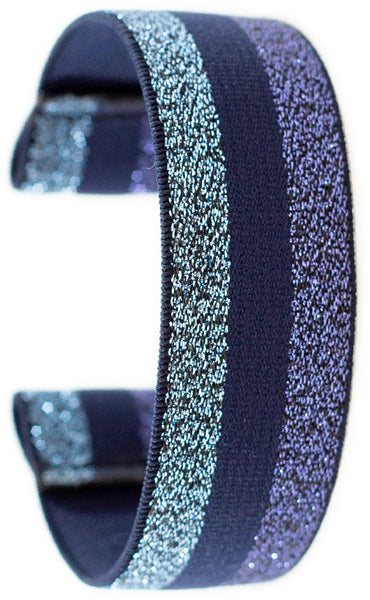 Purple Grey Glitter Elastic Watch Band