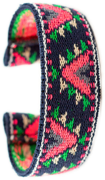 Pink Black Chevron Elastic Watch Band